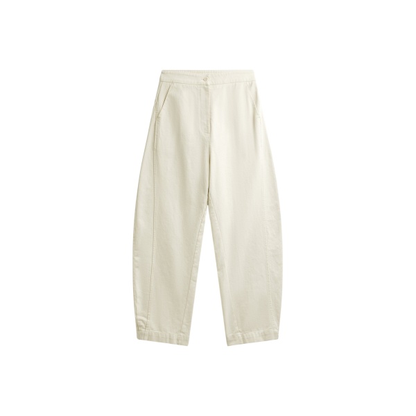 The Frankie Shop Noyon Barrel Leg Pants - Cream - Oversized Minimalist Pants in Ivory - Shop at Luxury Shoes 