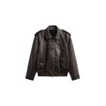 The Frankie Shop Nyland Faux Leather Padded Jacket – Brown