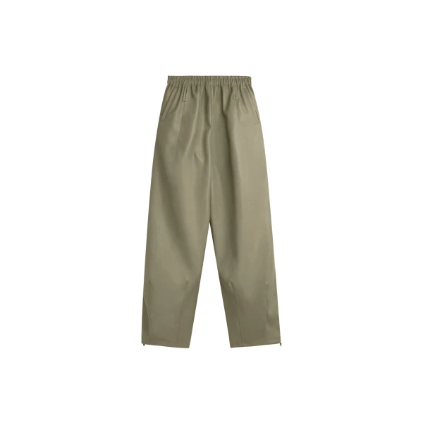 The Frankie Shop Oakdale Faux Leather Track Pants - Sage - Oversized Minimalist Pants in Green - Shop at Luxury Shoes 
