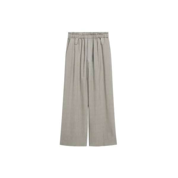 The Frankie Shop Oakdale Track Pants - Beige Glen Plaid - Oversized Minimalist Pants in Multicolour - Shop at Luxury Shoes 