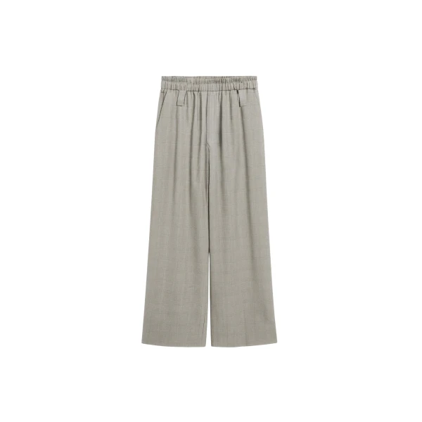 The Frankie Shop Oakdale Track Pants - Beige Glen Plaid - Oversized Minimalist Pants in Multicolour - Shop at Luxury Shoes 