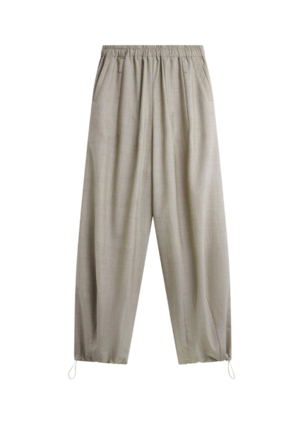 The Frankie Shop Oakdale Track Pants - Beige Melange - Oversized Minimalist Pants in Beige - Shop at Luxury Shoes 