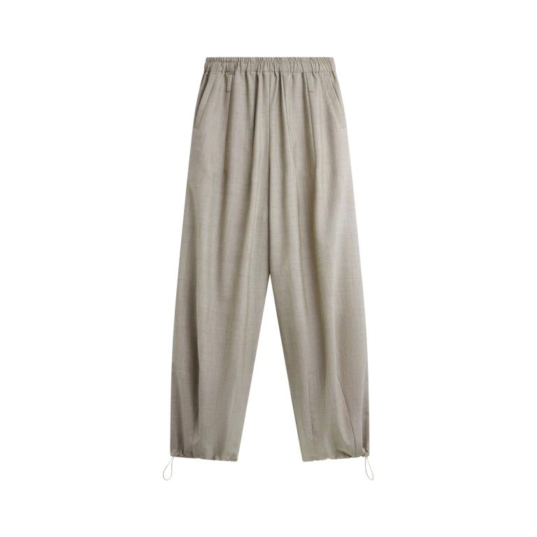 The Frankie Shop Oakdale Track Pants - Beige Melange - Oversized Minimalist Pants in Beige - Shop at Luxury Shoes 