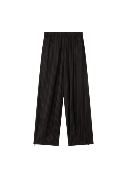The Frankie Shop Oakdale Track Pants - Black/White Pinstripe - Oversized Minimalist Pants in Multicolour - Shop at Luxury Shoes 