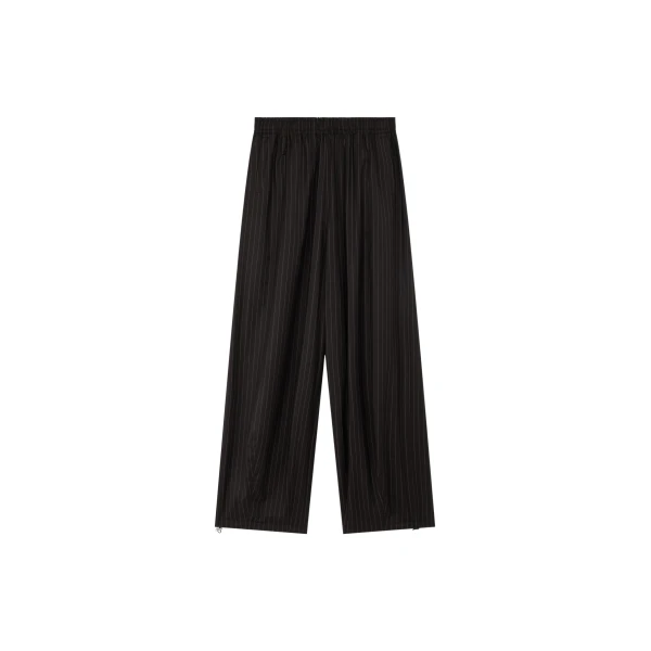 The Frankie Shop Oakdale Track Pants - Black/White Pinstripe - Oversized Minimalist Pants in Multicolour - Shop at Luxury Shoes 