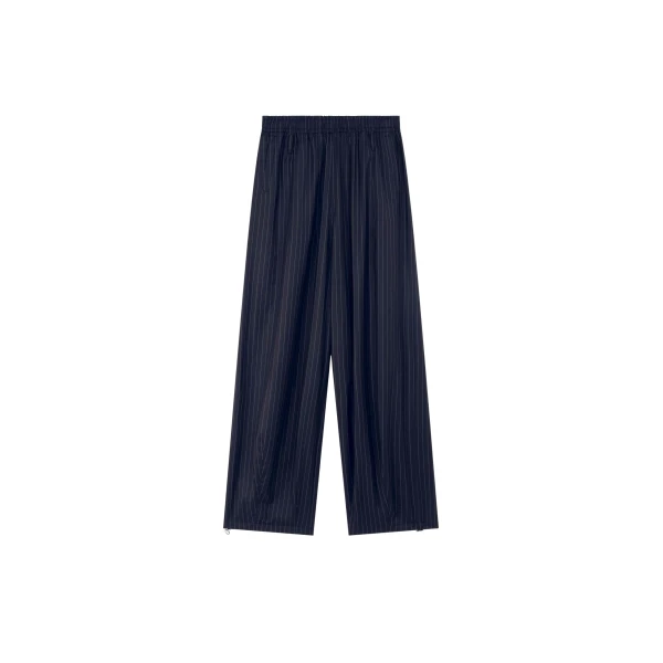The Frankie Shop Oakdale Track Pants - Navy/White Pinstripe - Oversized Minimalist Pants in Multicolour - Shop at Luxury Shoes 
