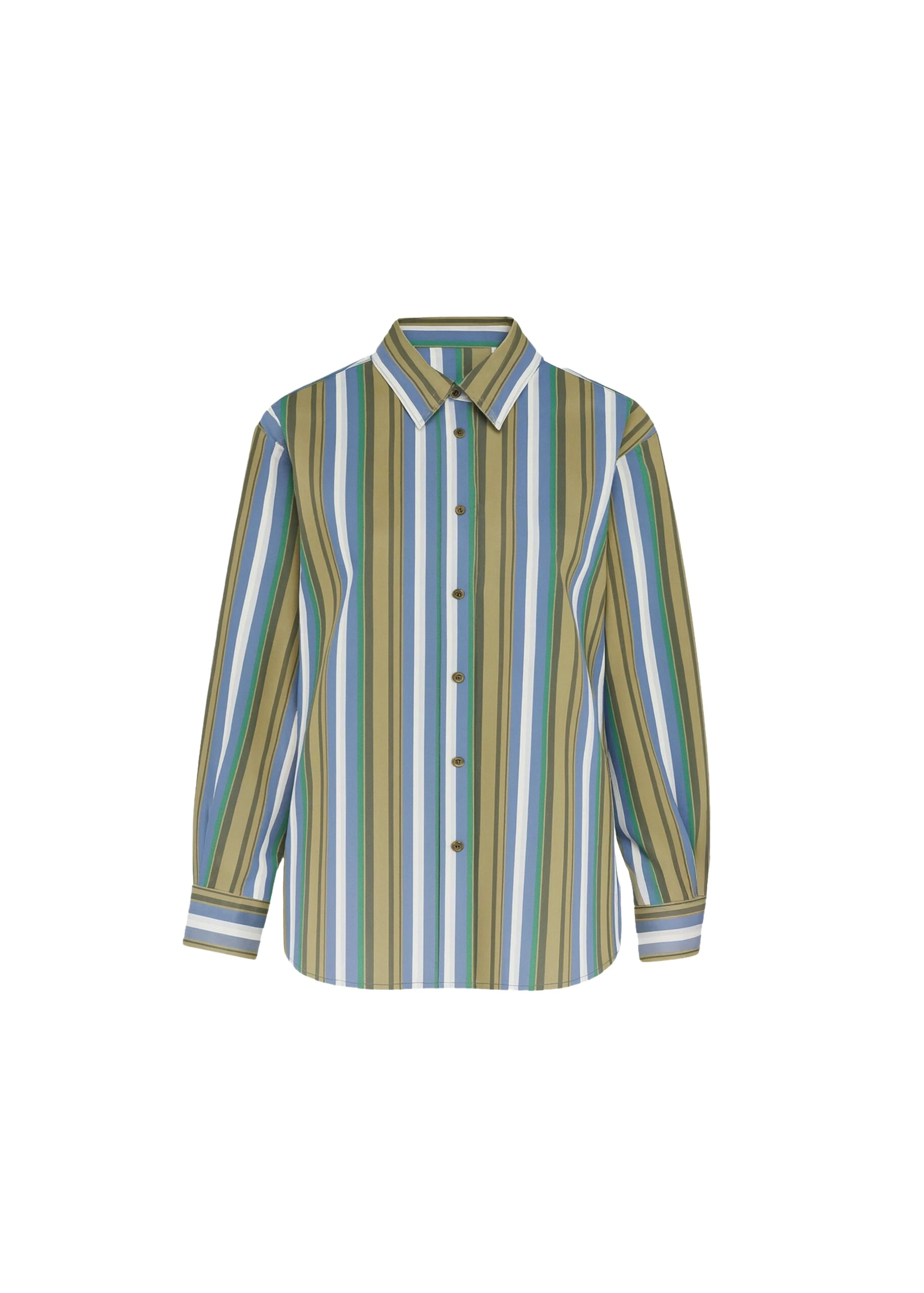 The-Frankie-Shop-Oana-Cotton-Padded-Shirt-Green-Multi-Stripe-coveti-scaled74521_nobg The Frankie Shop Oana Cotton Padded Shirt - Green Multi Stripe - Oversized Minimalist Tops in Multicolour - Shop at Luxury Shoes