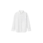 The Frankie Shop Oana Fluid Button-Up Shirt - White/Black Stripe - Oversized Minimalist Tops in Multicolour - Shop at Luxury Shoes 