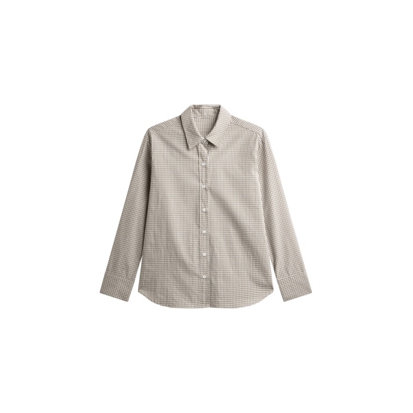 The Frankie Shop Odemira Shirt - Beige Plaid - Oversized Minimalist Tops in Multicolour - Shop at Luxury Shoes 