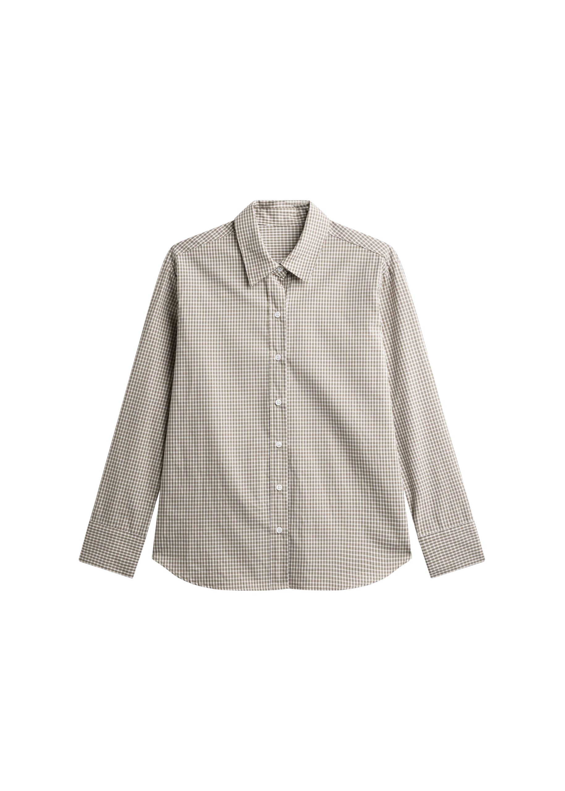 The Frankie Shop Odemira Shirt - Beige Plaid - Oversized Minimalist Tops in Multicolour - Shop at Luxury Shoes 