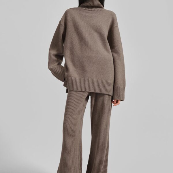 The Frankie Shop Odense Turtleneck Sweater – Brown, view 4