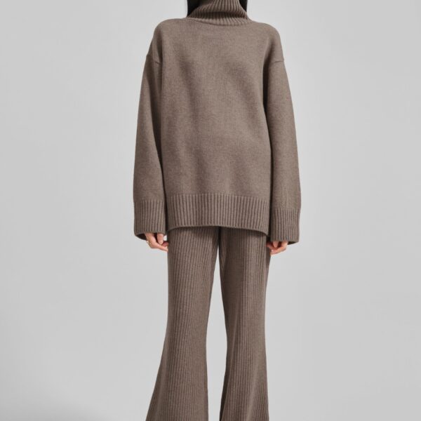The Frankie Shop Odense Turtleneck Sweater – Brown, view 6