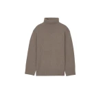 The Frankie Shop Odense Turtleneck Sweater - Brown - Oversized Minimalist Knitwear in Beige - Shop at Luxury Shoes 