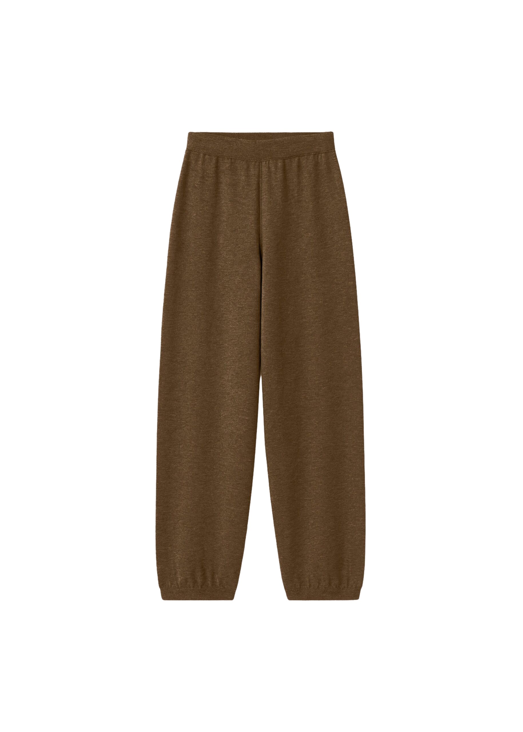 The Frankie Shop Olia Knit Joggers – Dark Camel