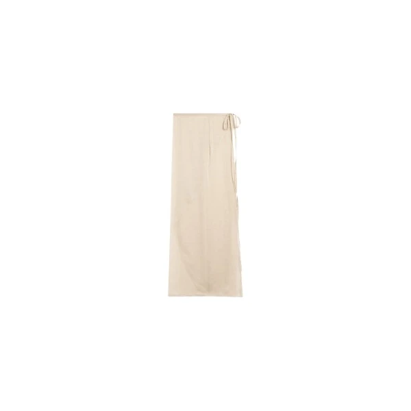 The Frankie Shop Oria Sheer Silk Chiffon Wrap Skirt - Beige - Oversized Minimalist Skirts in Beige - Shop at Luxury Shoes 