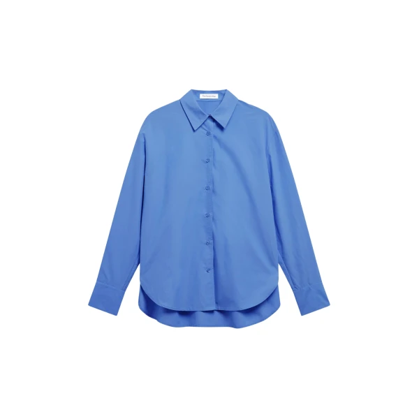 The Frankie Shop Ornella Side Button-Up Shirt – Cobalt