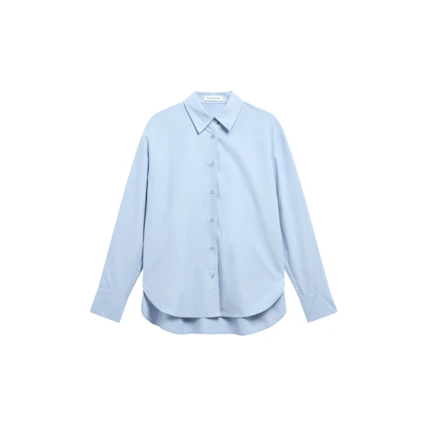 The Frankie Shop Ornella Side Button-Up Shirt – Light Blue