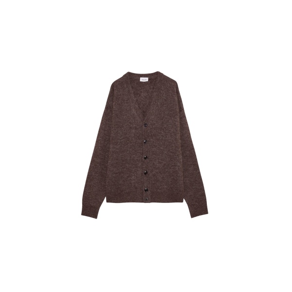 The Frankie Shop Oversized Cardigan - Mud - Oversized Minimalist Knitwear in Beige - Shop at Luxury Shoes 