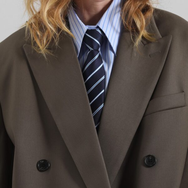 The Frankie Shop Pallen Double Breasted Blazer – Brown, view 5