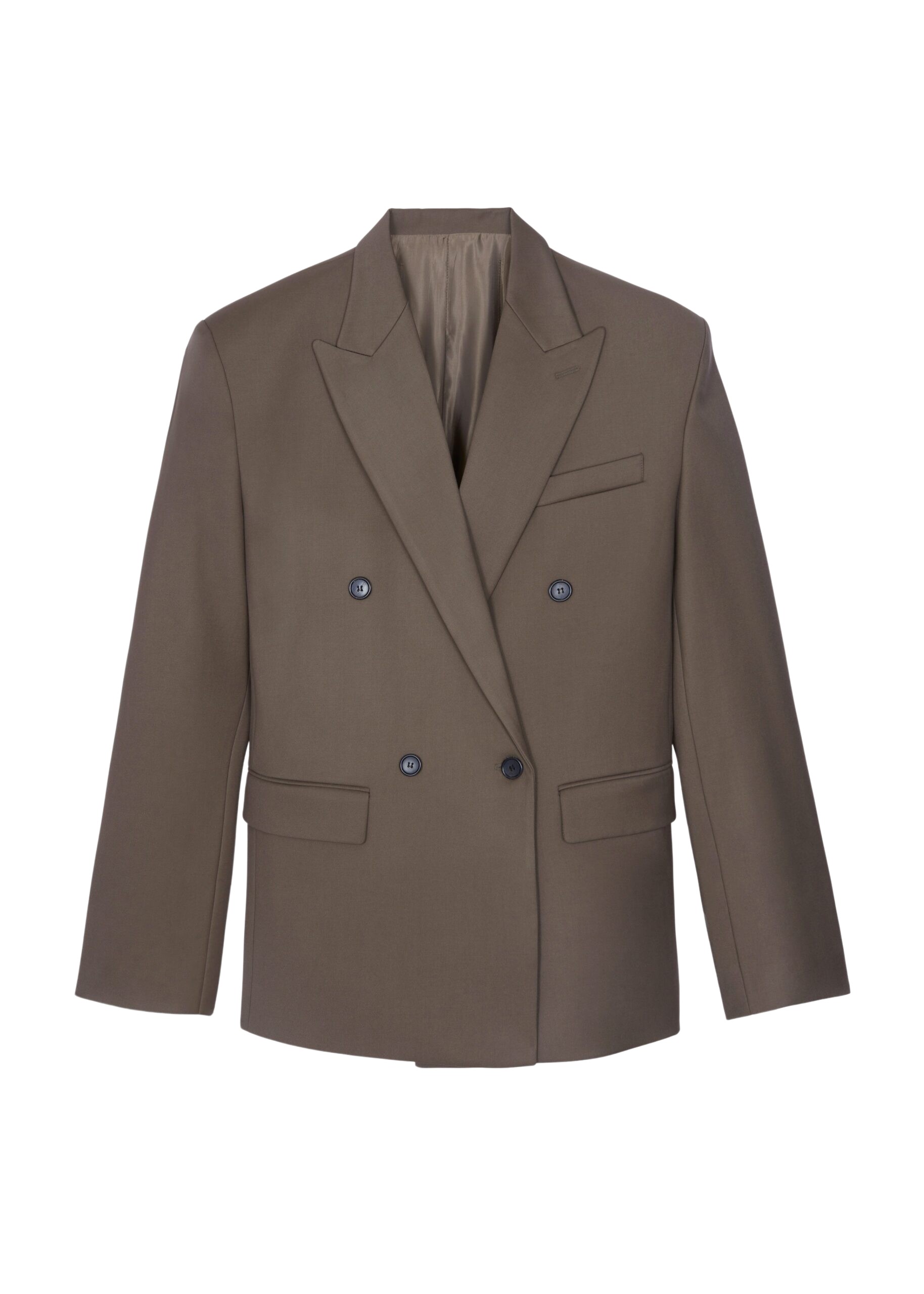 The Frankie Shop Pallen Double Breasted Blazer – Brown