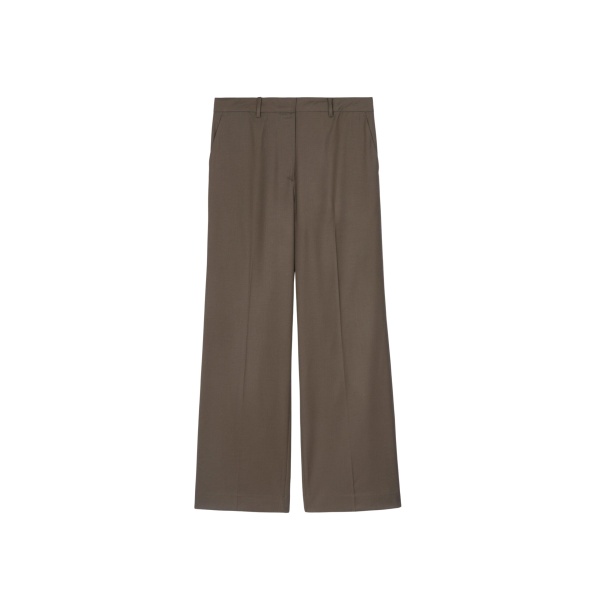 The Frankie Shop Pallen Wide Trousers - Brown - Oversized Minimalist Pants in Beige - Shop at Luxury Shoes 