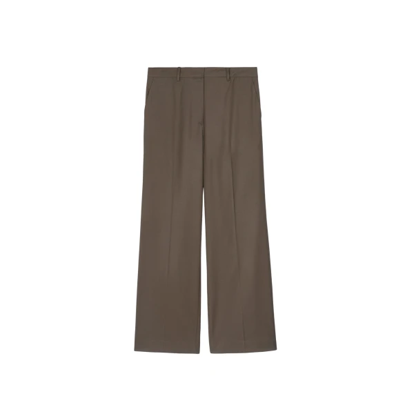 The Frankie Shop Pallen Wide Trousers - Brown - Oversized Minimalist Pants in Beige - Shop at Luxury Shoes 