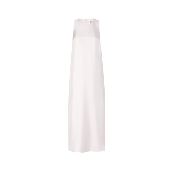 The Frankie Shop Paloma Long Silk Dress - Light Pink - Oversized Minimalist Dresses in Pink - Shop at Luxury Shoes 