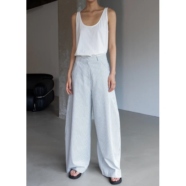 The Frankie Shop Penelope Tank Top - White - Oversized Minimalist Tops in White - Shop at Luxury Shoes 