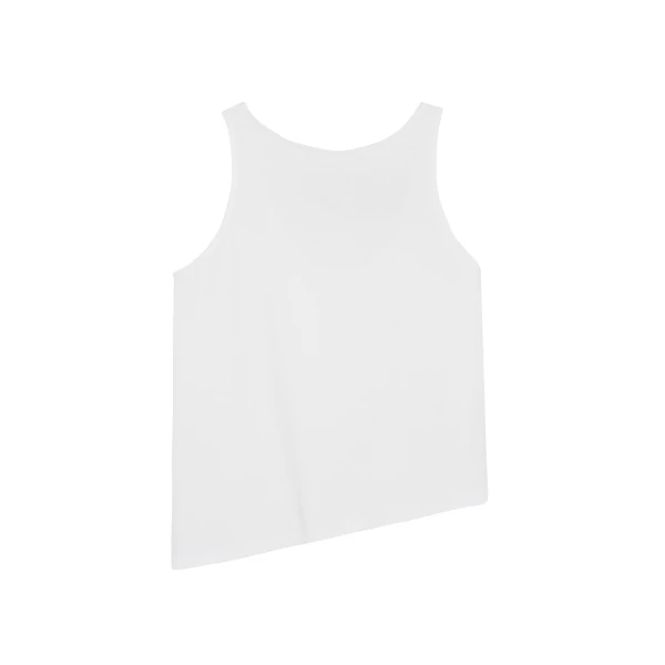 The Frankie Shop Penelope Tank Top - White - Oversized Minimalist Tops in White - Shop at Luxury Shoes 