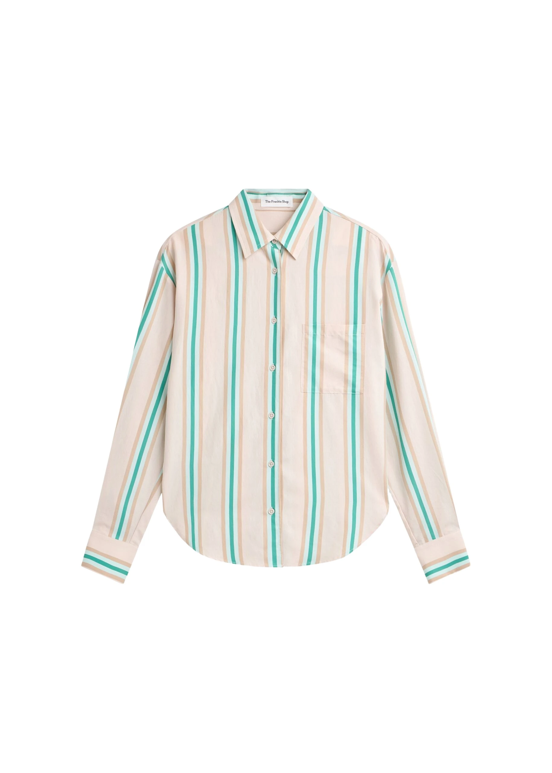 The-Frankie-Shop-Peri-Fluid-Shirt-Beige-Multi-Stripe-coveti-scaled36291_nobg The Frankie Shop Peri Fluid Shirt - Beige Multi Stripe - Oversized Minimalist Tops in Multicolour - Shop at Luxury Shoes