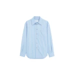 The Frankie Shop Peri Fluid Shirt - Blue/White Stripe - Oversized Minimalist Tops in Multicolour - Shop at Luxury Shoes 