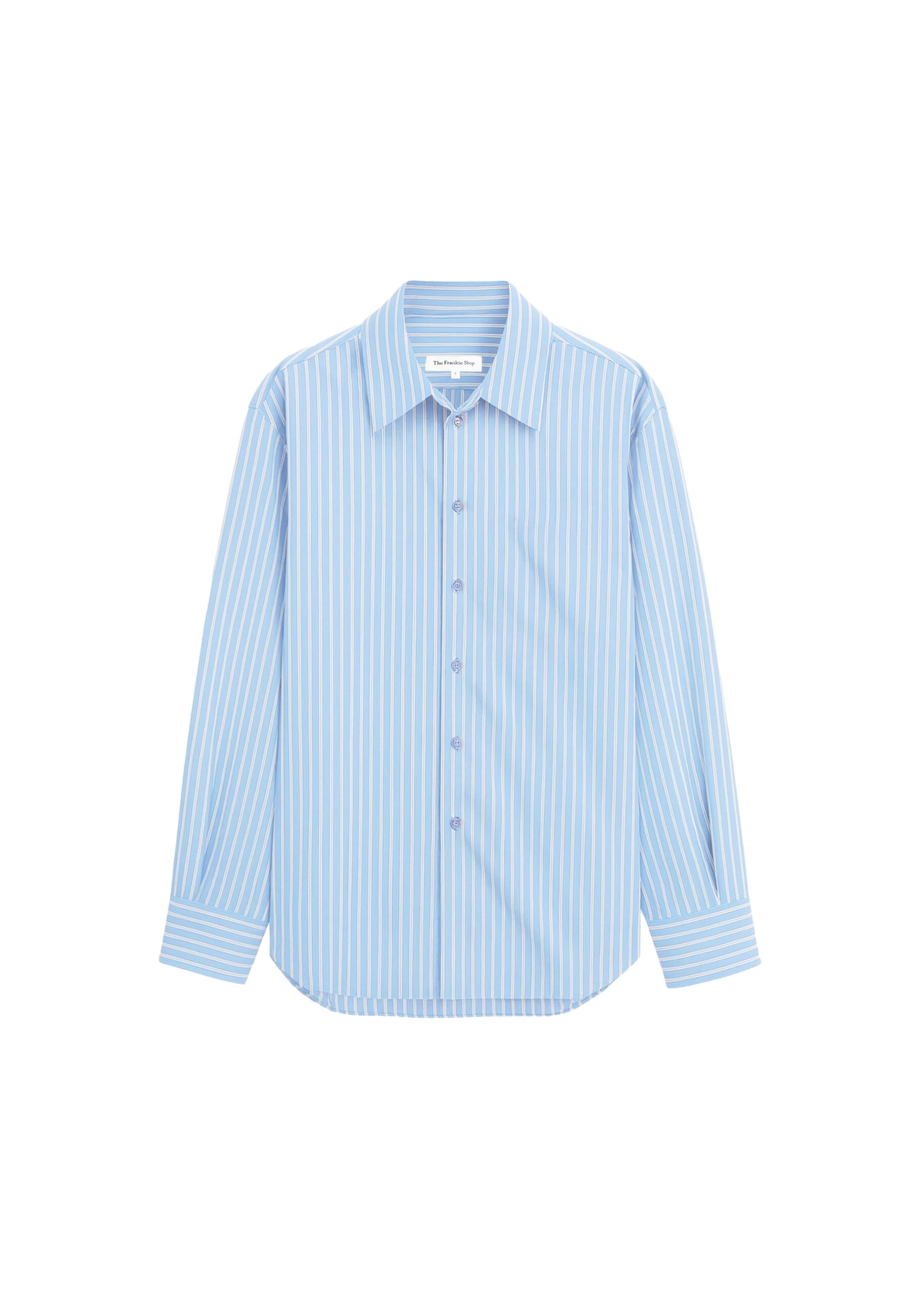 The-Frankie-Shop-Peri-Fluid-Shirt-BlueWhite-Stripe-coveti-scaled21953_nobg The Frankie Shop Peri Fluid Shirt - Blue/White Stripe - Oversized Minimalist Tops in Multicolour - Shop at Luxury Shoes