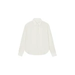 The Frankie Shop Peri Georgette Shirt - Ivory - Oversized Minimalist Tops in Ivory - Shop at Luxury Shoes 