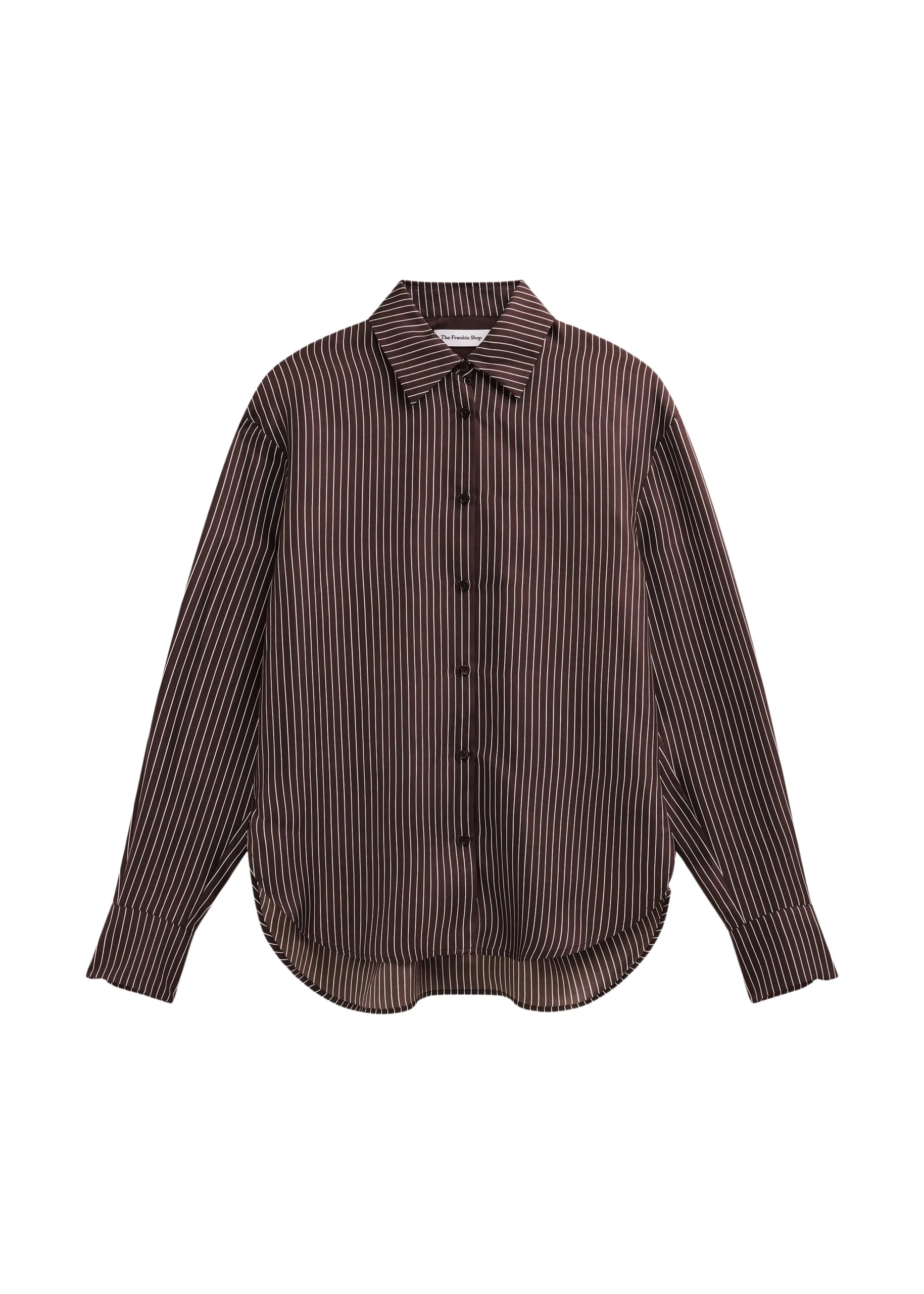 The-Frankie-Shop-Peri-Satin-Fluid-Shirt-BrownWhite-Pinstripe-coveti-scaled93767_nobg The Frankie Shop Peri Satin Fluid Shirt - Brown/White Pinstripe - Oversized Minimalist Tops in Multicolour - Shop at Luxury Shoes