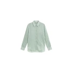 The Frankie Shop Peri Silk Shirt – Green Stripe