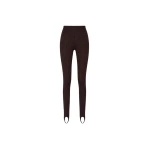The Frankie Shop Piuma Knit Stirrup Leggings - Brown - Oversized Minimalist Pants in Beige - Shop at Luxury Shoes 