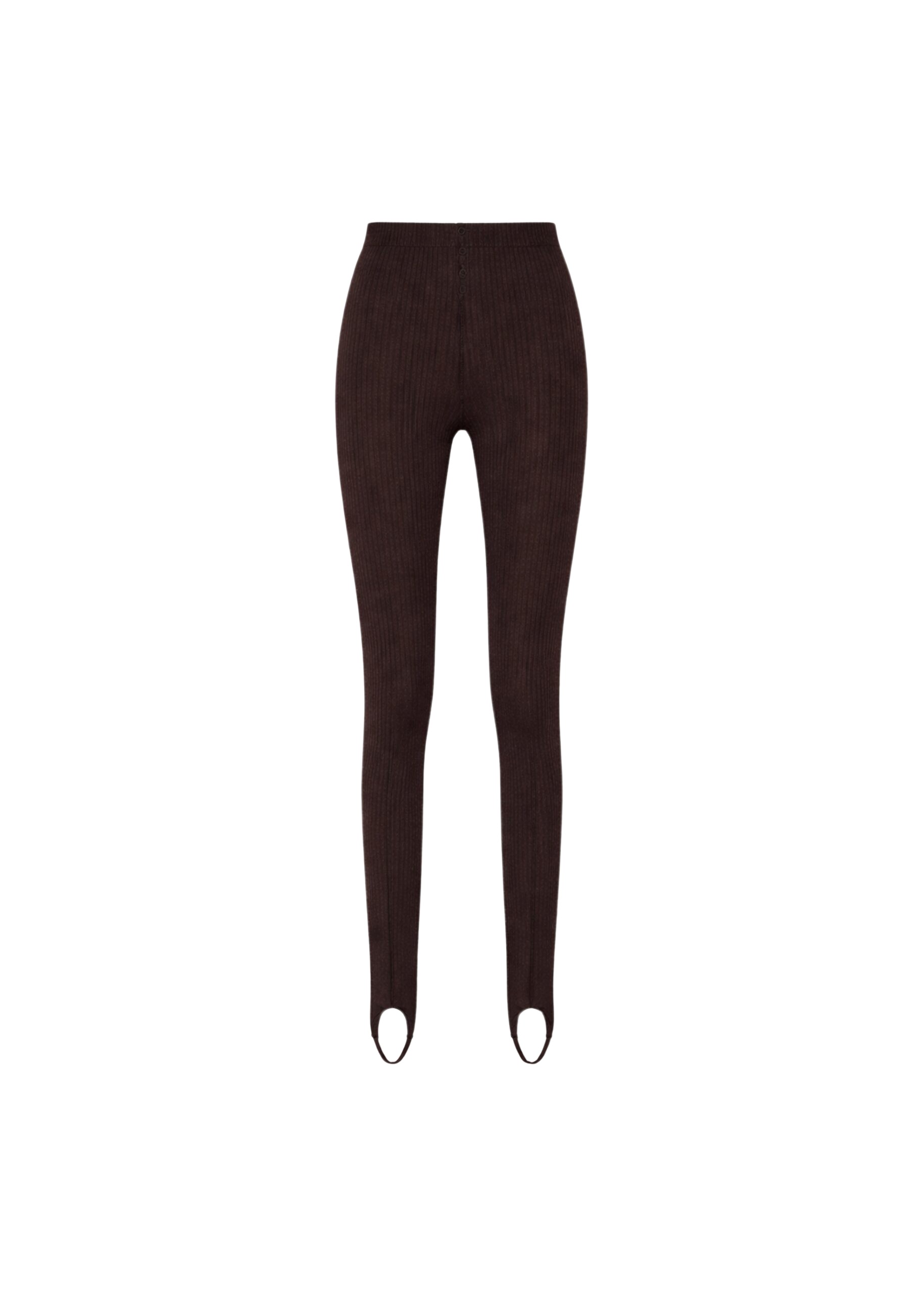 The Frankie Shop Piuma Knit Stirrup Leggings – Brown