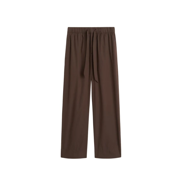 The Frankie Shop Poplin Pyjama Pants - Coffee - Oversized Minimalist Loungewear in Beige - Shop at Luxury Shoes 