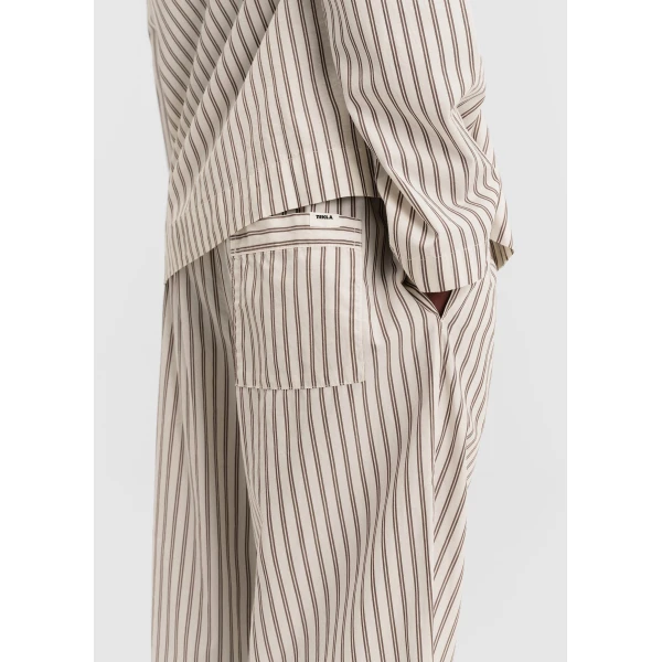 The Frankie Shop Poplin Pyjama Pants - Hopper Stripes - Oversized Minimalist Loungewear in Multicolour - Shop at Luxury Shoes 