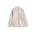 The Frankie Shop Poplin Pyjama Shirt - Hopper Stripes - Oversized Minimalist Loungewear in Multicolour - Shop at Luxury Shoes 