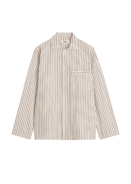 The Frankie Shop Poplin Pyjama Shirt - Hopper Stripes - Oversized Minimalist Loungewear in Multicolour - Shop at Luxury Shoes 