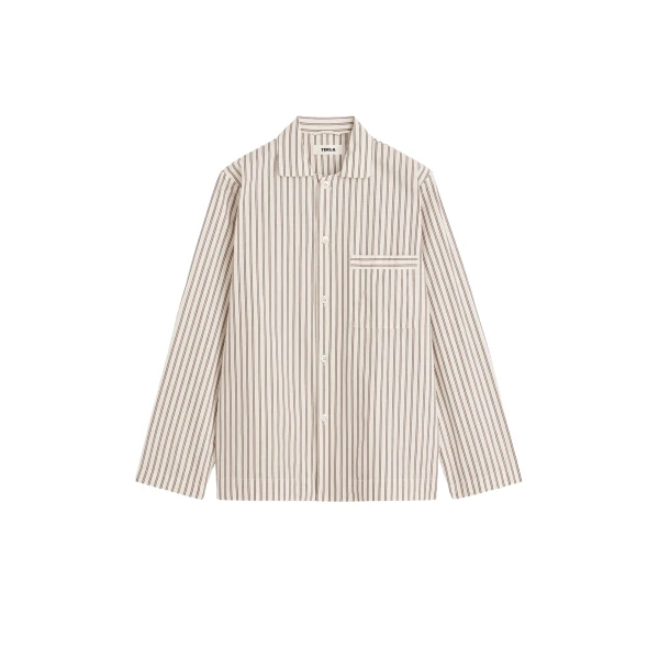 The Frankie Shop Poplin Pyjama Shirt - Hopper Stripes - Oversized Minimalist Loungewear in Multicolour - Shop at Luxury Shoes 