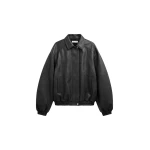 The Frankie Shop Prescott Faux Leather Jacket - Black - Oversized Minimalist Jackets in Black - Shop at Luxury Shoes 