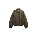 The Frankie Shop Prescott Faux Leather Jacket – Moss Green