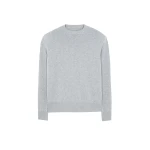 The Frankie Shop Quinton Crew Neck Sweater - Light Grey - Oversized Minimalist Knitwear in Grey - Shop at Luxury Shoes 
