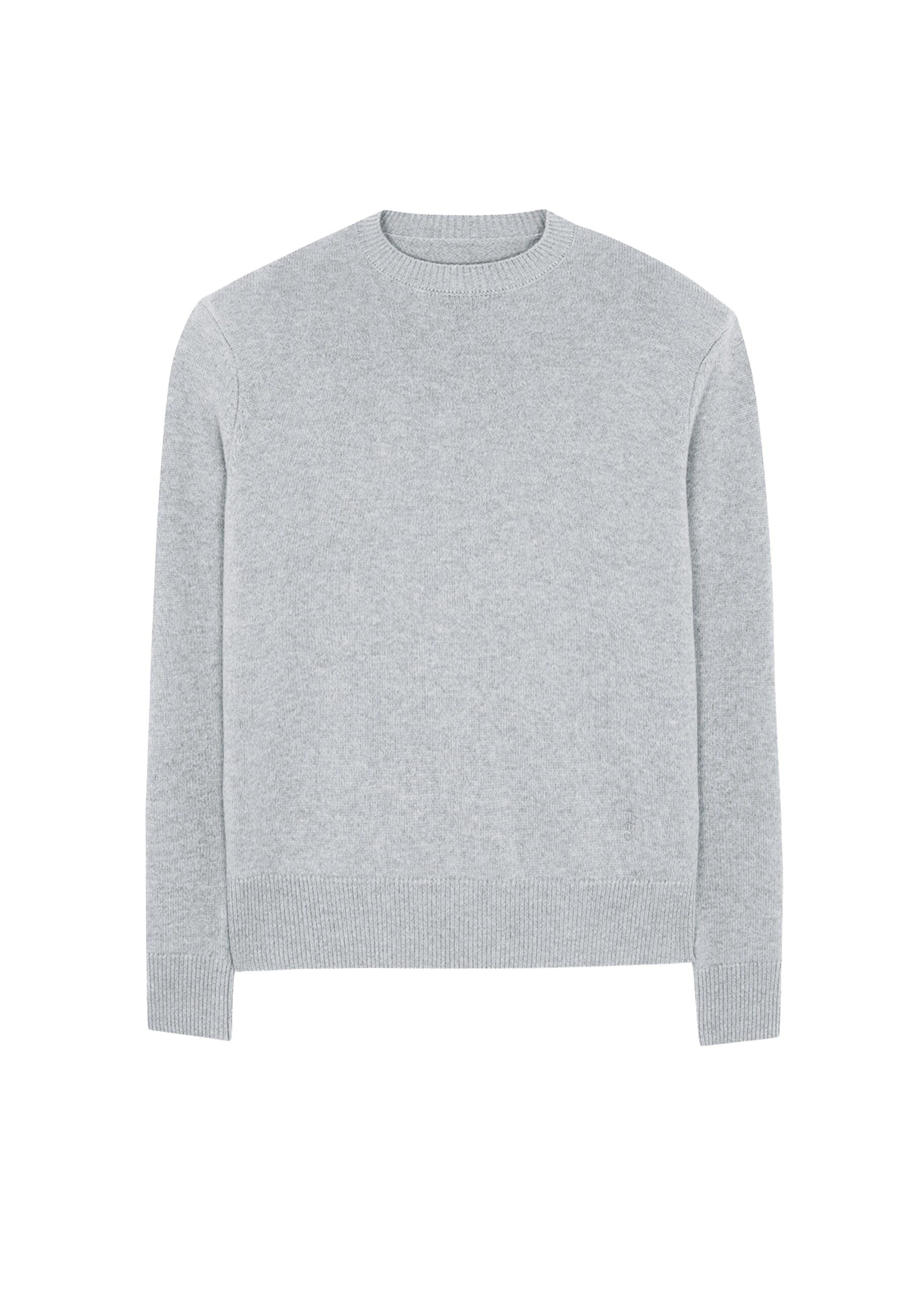 The Frankie Shop Quinton Crew Neck Sweater - Light Grey - Oversized Minimalist Knitwear in Grey - Shop at Luxury Shoes 
