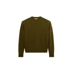 The Frankie Shop Rafaela Padded Knit Sweater – Olive