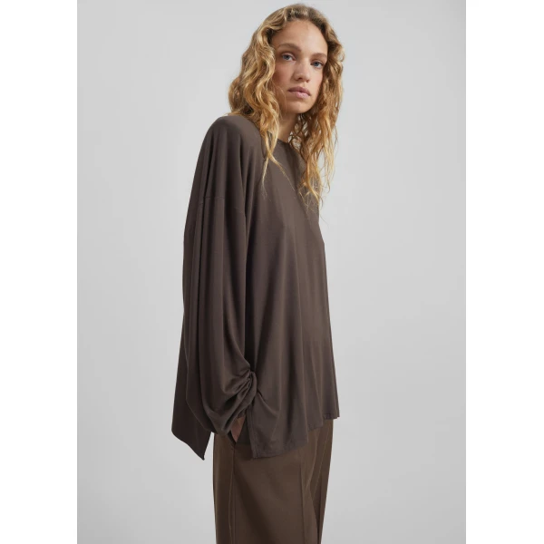 The Frankie Shop Ravvi Soft Padded Top – Brown, view 4