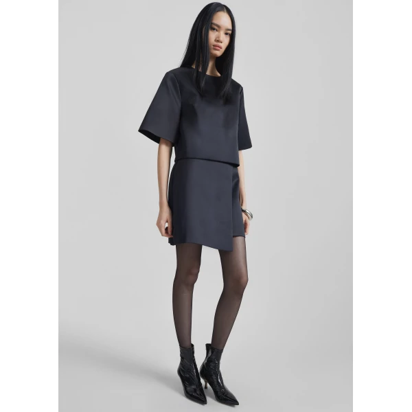 The Frankie Shop Raye Mini Skirt – Black, view 2