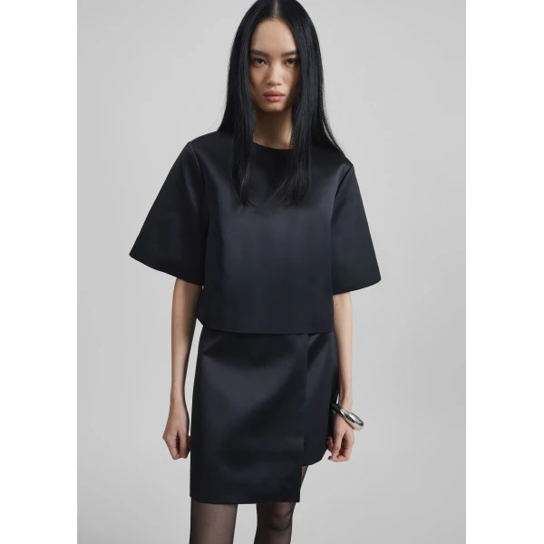 The Frankie Shop Raye Mini Skirt – Black, view 4